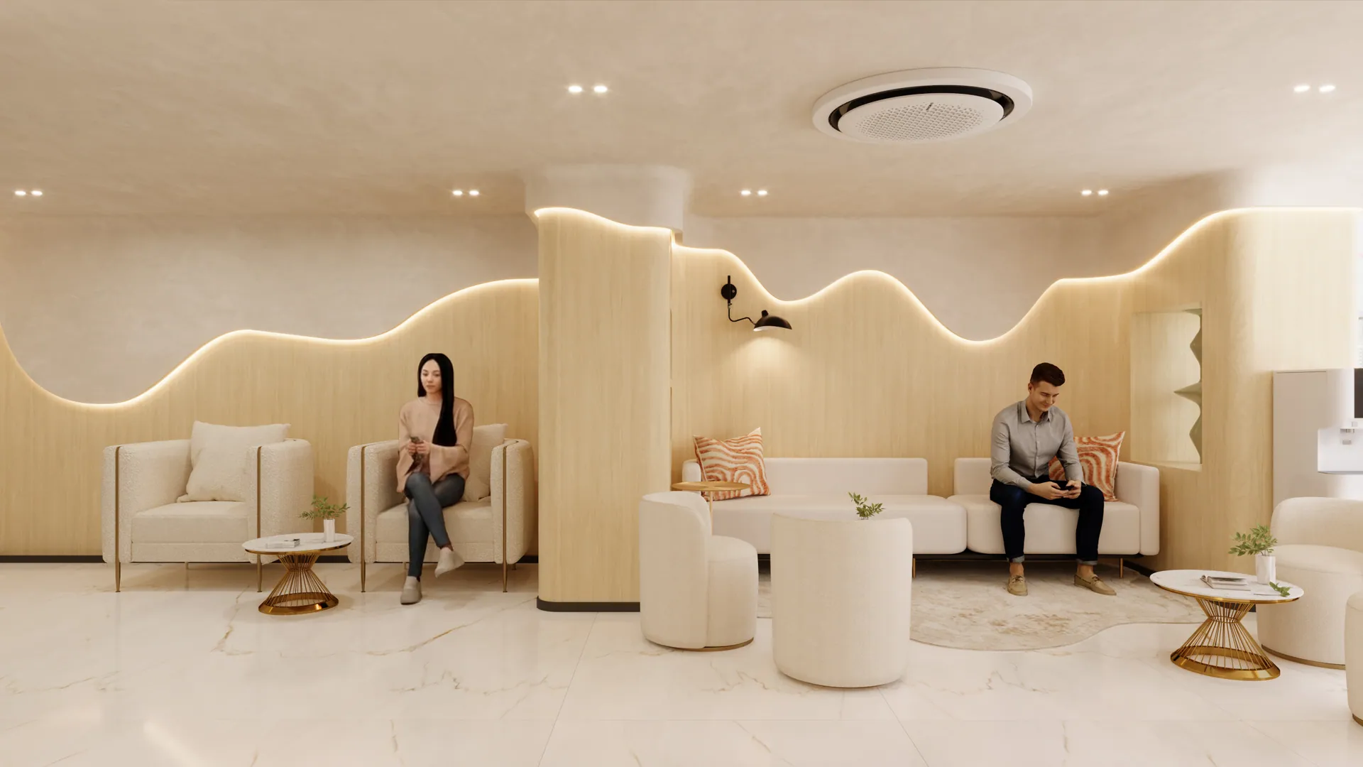 Bright, comfortable clinic lounge