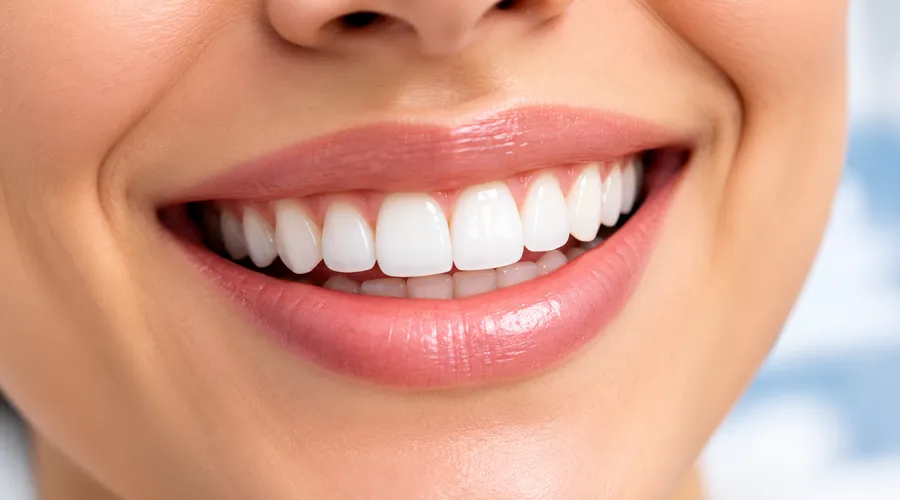 Close-up of a bright, healthy smile