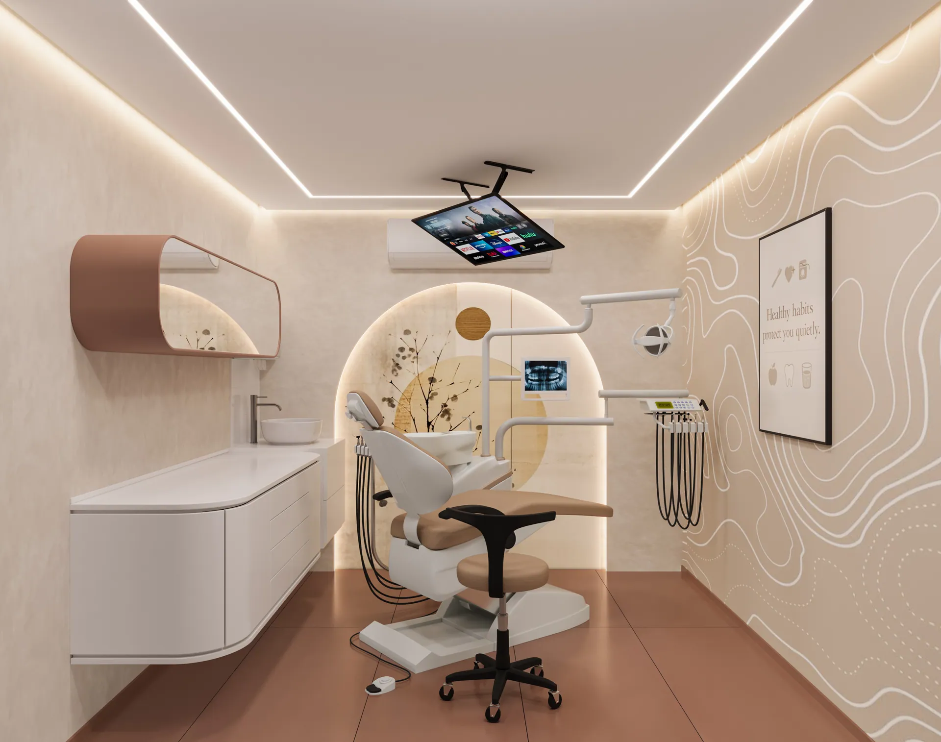 Modern dental treatment suite